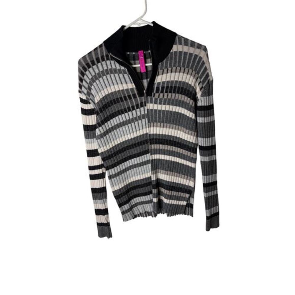 Zaket And Plover 1/4 Zip Ribbed Sweater Pullover Size s Multicolor Grays